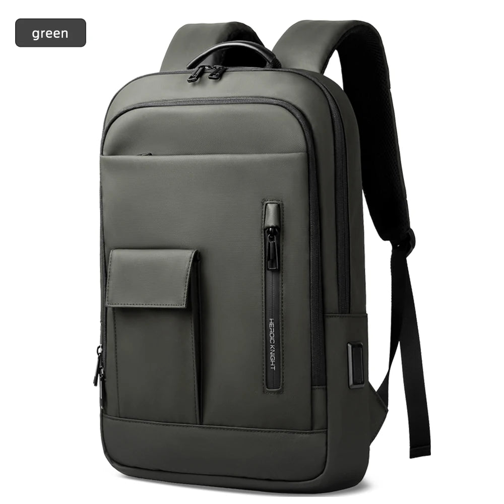 HK Slim 15.6'' Laptop Backpack Men's Business Backpacks with USB Port Lightweight Work Bag for College Daily Travel Back Pack