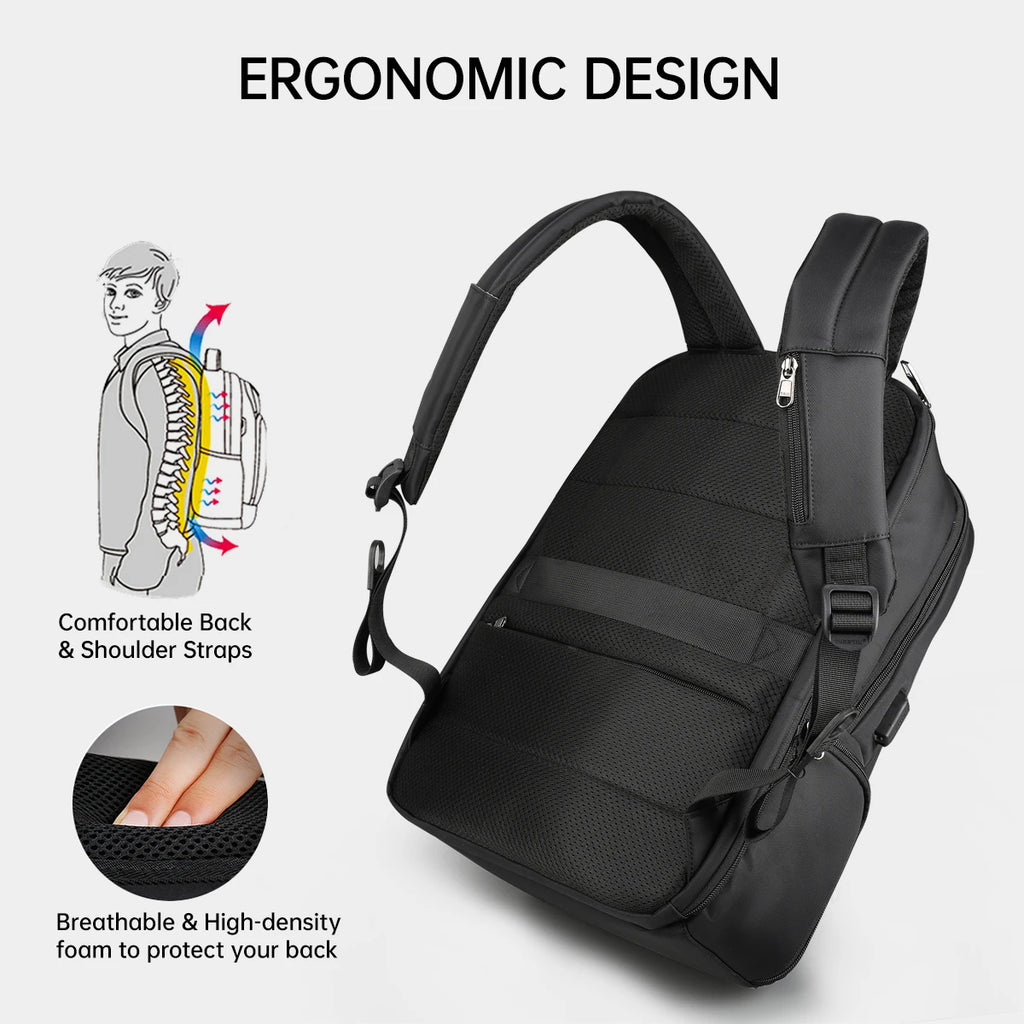 Tigernu Nylon Backpack Anti Theft 22L Men 15.6 inch Laptop Backpack Bag USB Charging Travel Bag Male Mochila Schoolbags Knapsack