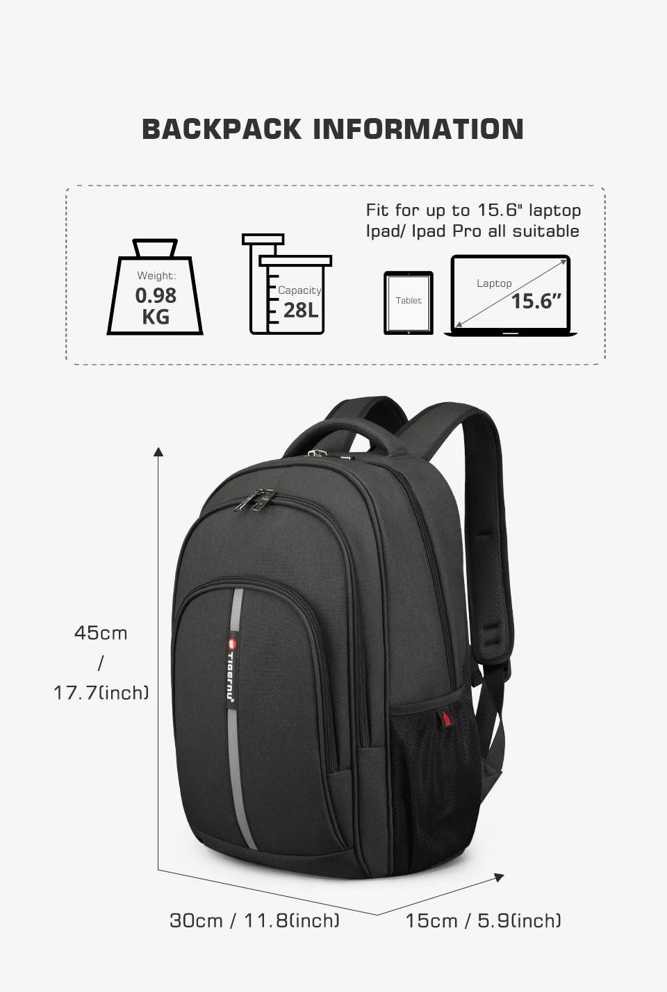 Tigernu Men Backpack 14-15.6inch Laptop Backpack Anti Theft Backpacks Bags For Men College Schoolbag Male Travel Bags Knapsack