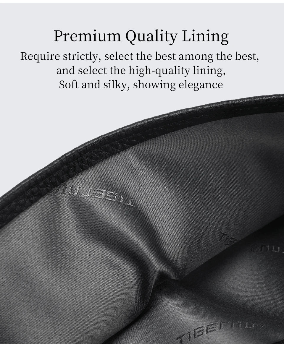 Tigernu Genuine Leather Wallet for Men Long Wallet Men's Wallet Male Slim Leather Purse Card Holder Zipper Pocket gift box