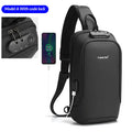 Tigernu Fashion Chest Bags Men High Quality Crossbody Bag Splashproof Chest Bag Anti-theft USB Charging Casual Shoulder Bag Male