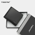 Tigernu 100% Genuine Leather Men Wallet Designer Men's Purse Card Wallet For Men Small Money Bag High Quality Luxury Male Wallet
