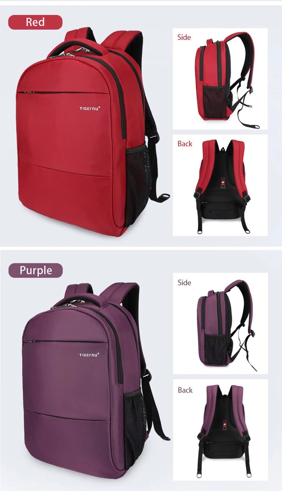 Tigernu Men Backpack Women 15-17inch Backpack Waterproof Laptop Backpack Bag Casual Male Mochila Travel School Backpacks For Men