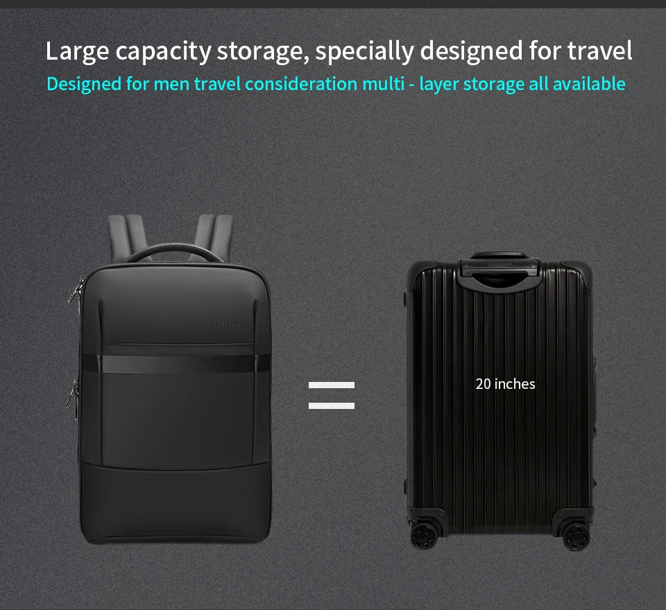 Tigernu Anti Theft Backpack 15.6inch Laptop Backpack Men TPU Waterproof Travel Backpacks Male School Bags For Men Luggage Bags