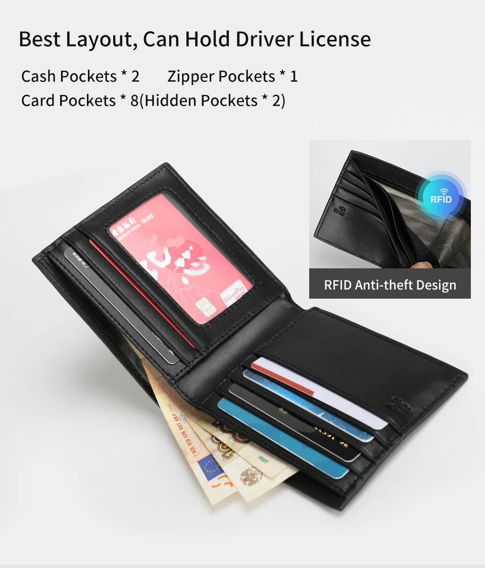 Tigernu High Quality Wallets Men Thin Money Purse Male Business Card Holder For Men Fashion PU Wallet Short Purse Light Card Bag
