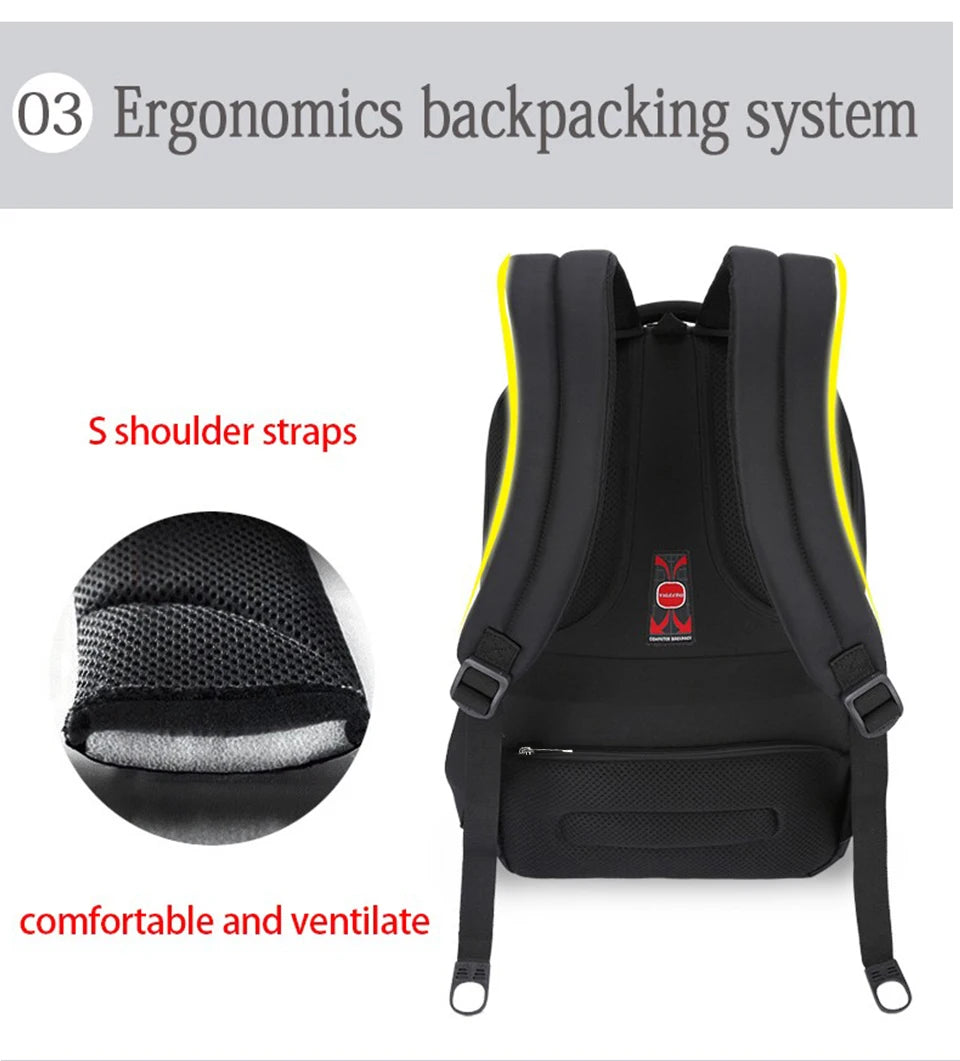 Tigernu Men Backpack Women 15-17inch Backpack Waterproof Laptop Backpack Bag Casual Male Mochila Travel School Backpacks For Men