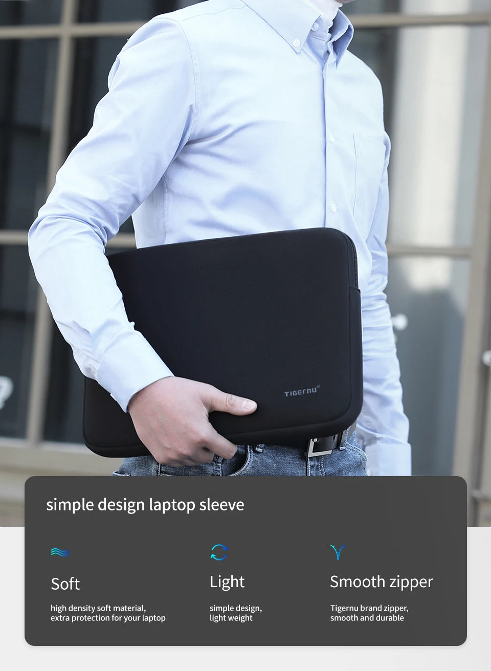 Tigernu Inner Bags 14 15inch Laptop Sleeve Case Carrying Case Shockproof Notebook Bags For Men Women Tablet Cover Bag