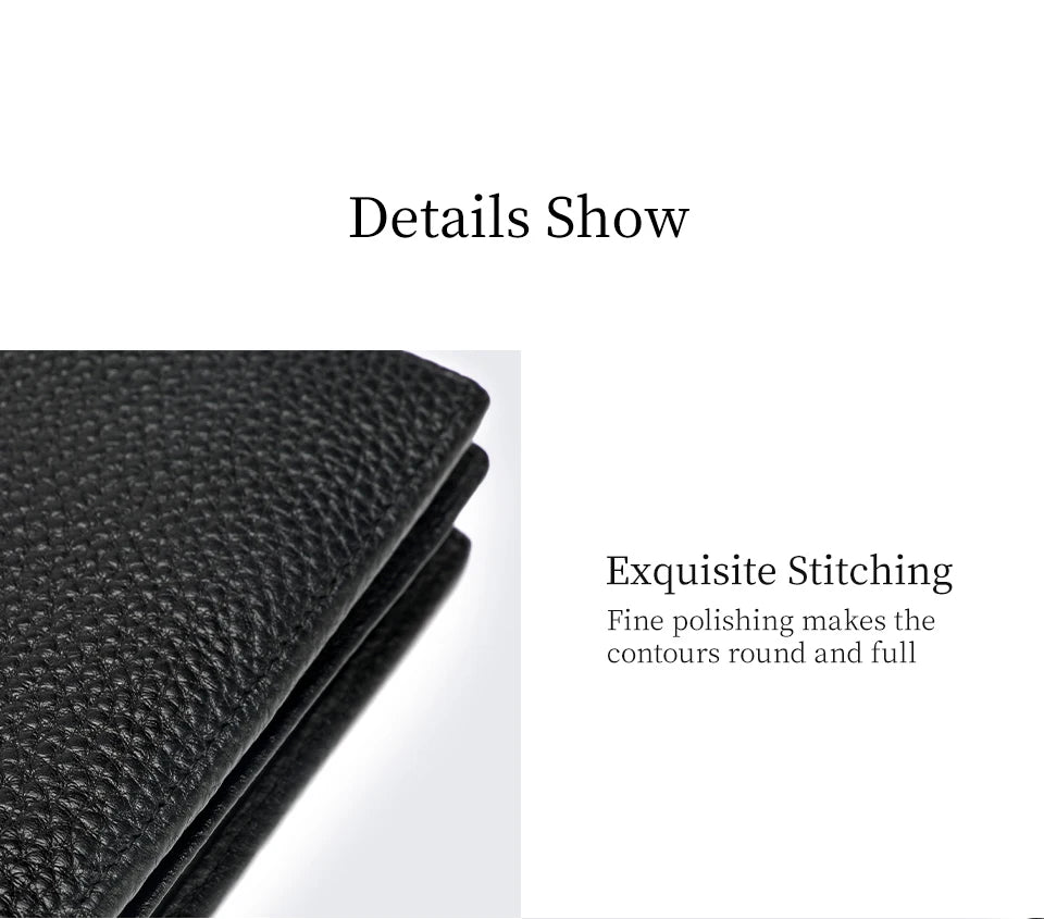 Tigernu Genuine Leather Wallet for Men Long Wallet Men's Wallet Male Slim Leather Purse Card Holder Zipper Pocket gift box