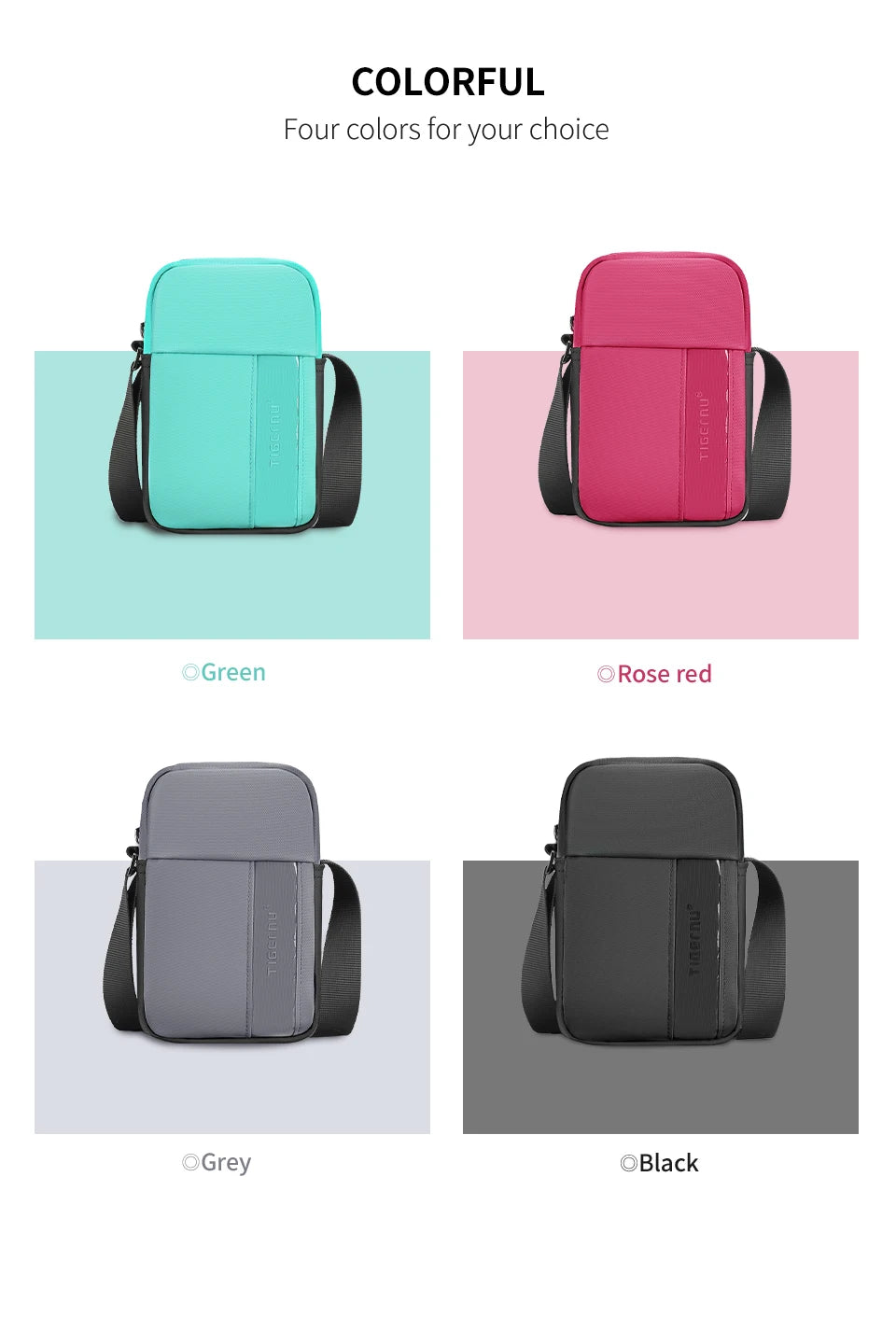 Tigernu Bags Women Casual Women Shoulder Bag Handbags Phone Bag Wallet Waterproof Men Mini Crossbody Bag Messenger Bags Female
