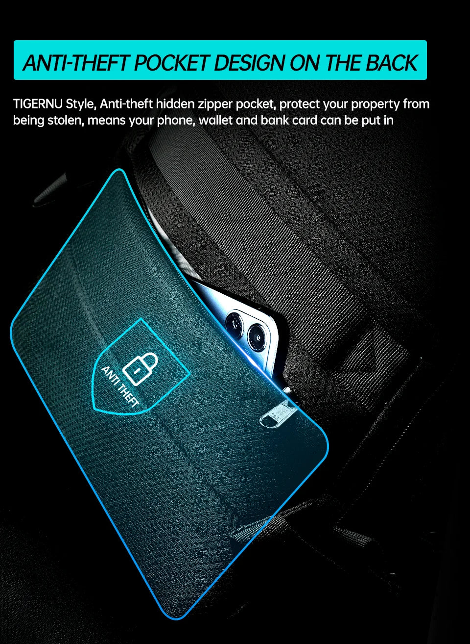 Tigernu Men's Backpack Fashion Travel Backpacks Male Anti Theft USB Charging 15.6 Laptop Backpack Waterproof School Bags For Men