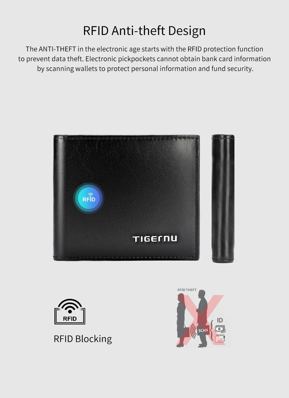 Tigernu High Quality Wallets Men Thin Money Purse Male Business Card Holder For Men Fashion PU Wallet Short Purse Light Card Bag