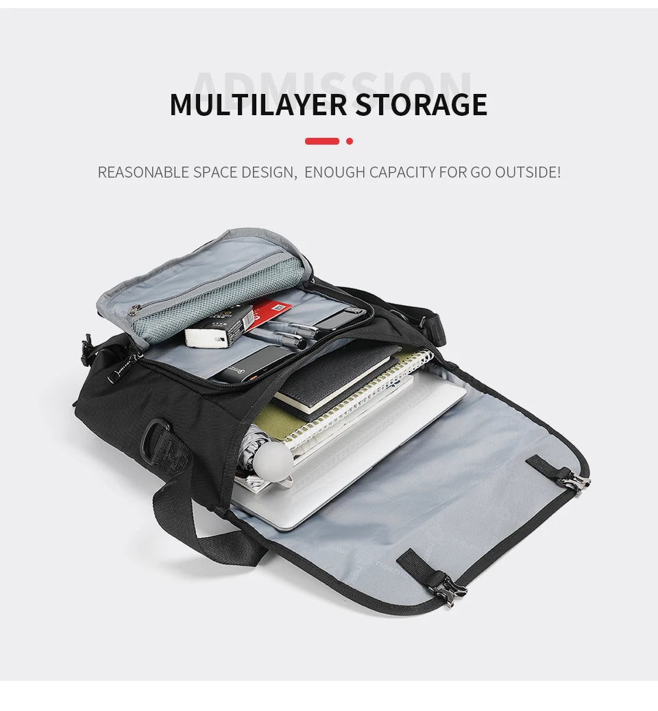 Tigernu Men Messenger Bags Shoulder Bag Light Weight Chest Bags For Men Casual Sling Bag Male Crossbody Bag Laptop Bag Messenger