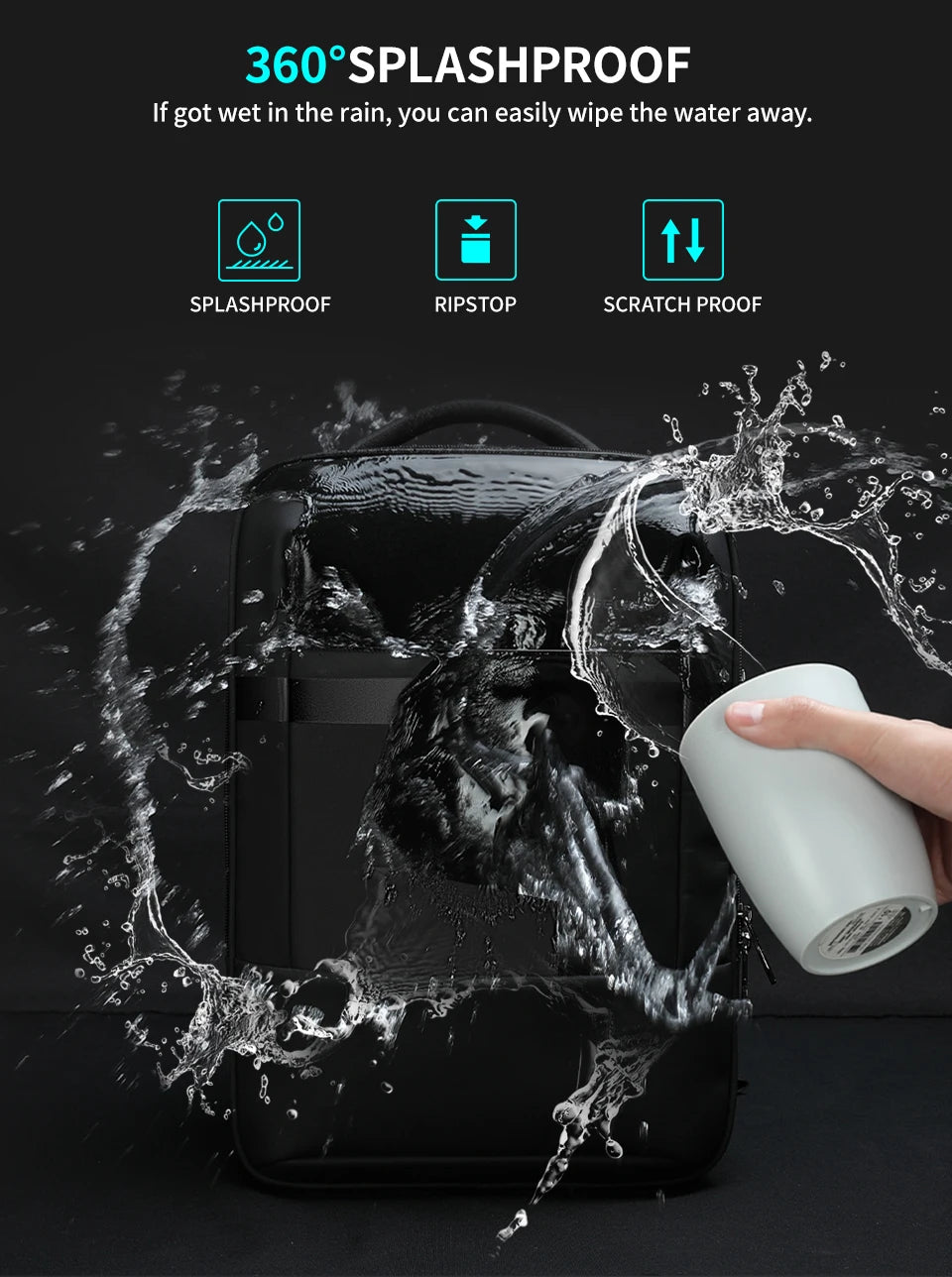 Tigernu Anti Theft Backpack 15.6inch Laptop Backpack Men TPU Waterproof Travel Backpacks Male School Bags For Men Luggage Bags