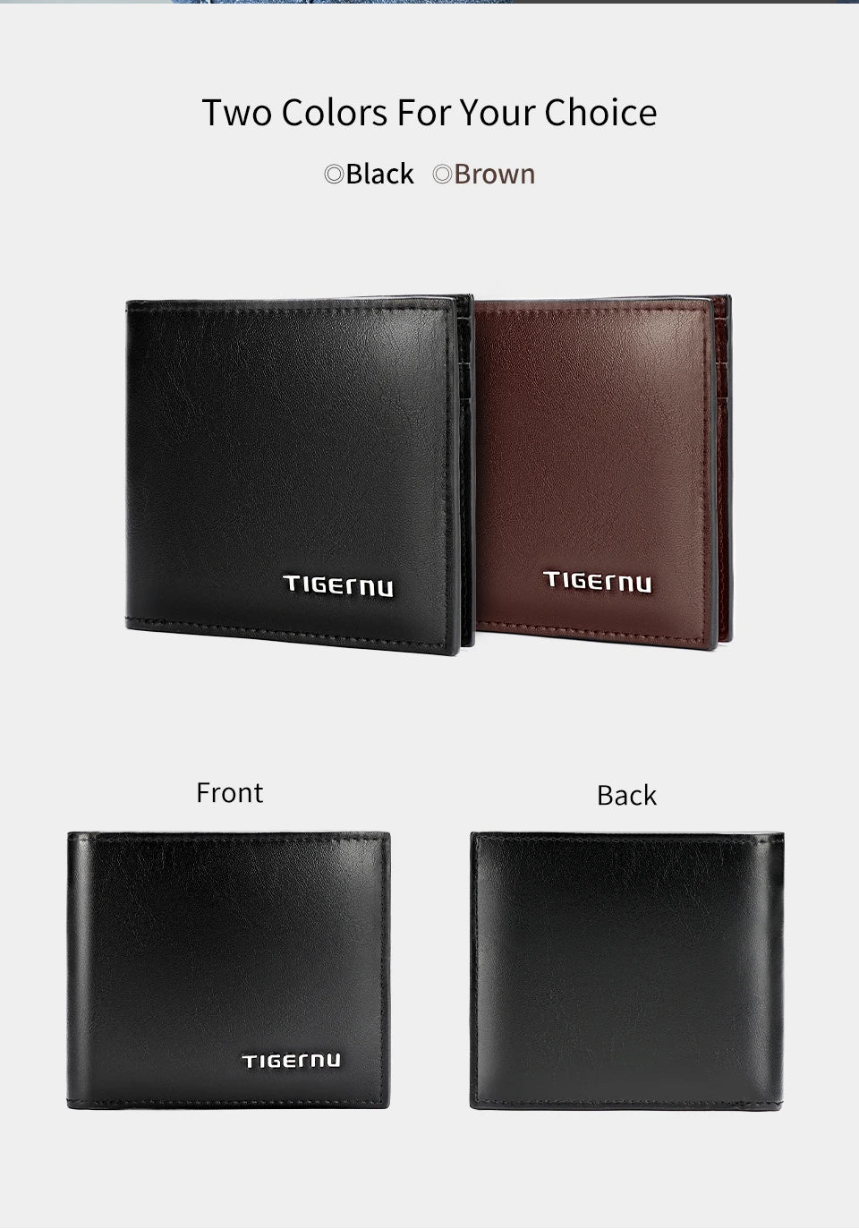 Tigernu High Quality Wallets Men Thin Money Purse Male Business Card Holder For Men Fashion PU Wallet Short Purse Light Card Bag