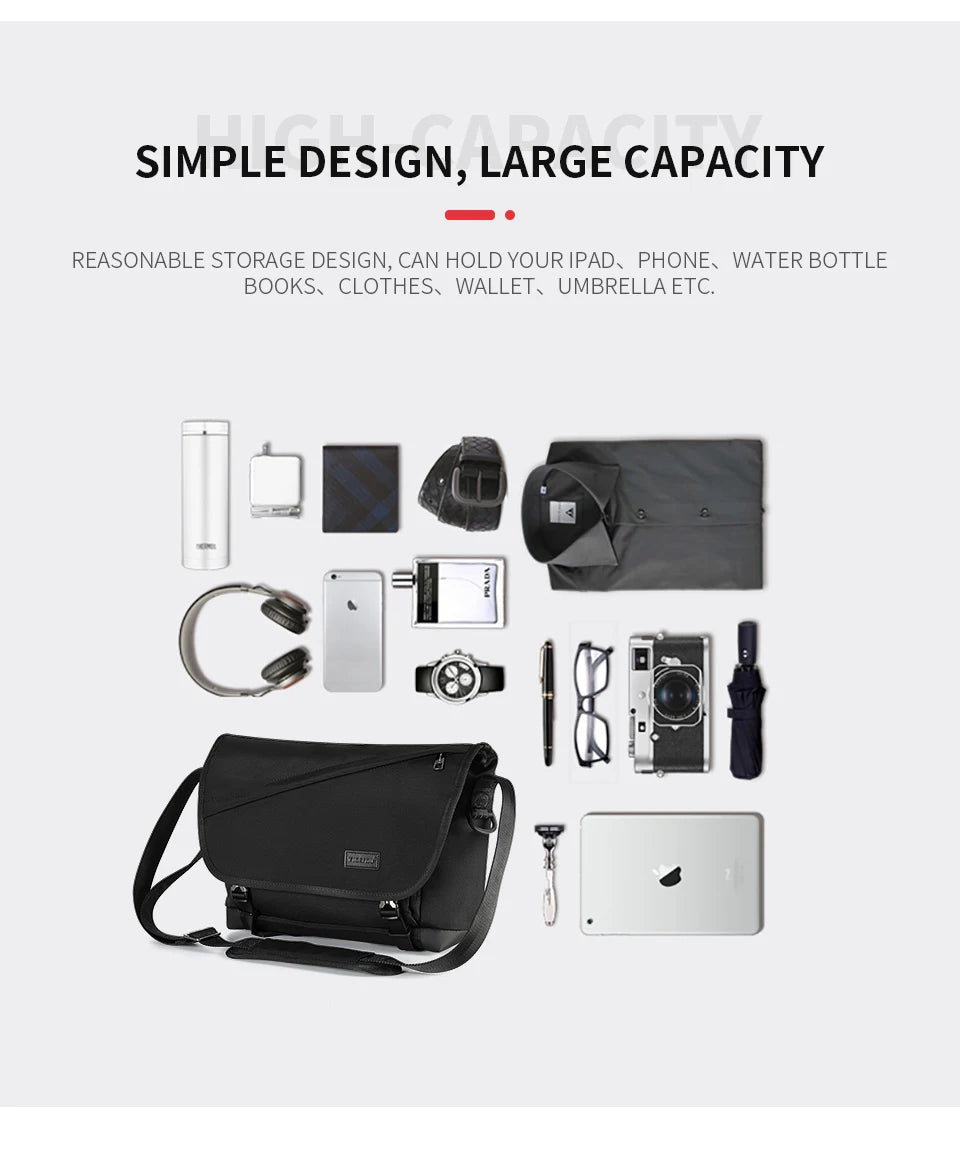 Tigernu Men Messenger Bags Shoulder Bag Light Weight Chest Bags For Men Casual Sling Bag Male Crossbody Bag Laptop Bag Messenger