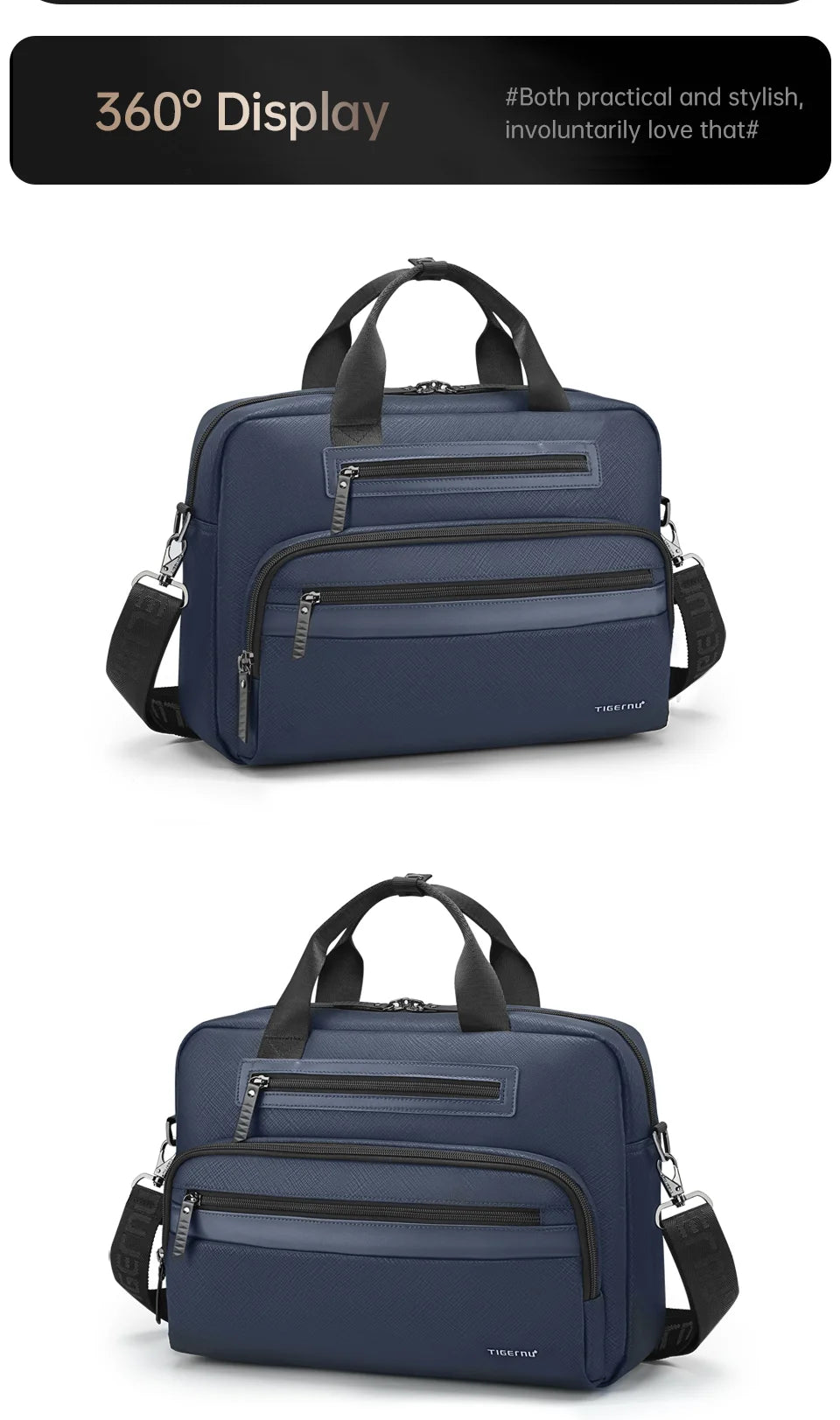 Tigernu Briefcase Bags Men Laptop Bag Handbag 12-14inch Casual Vintage Briefcase Laptop Handbag Bags For Business Connect Series