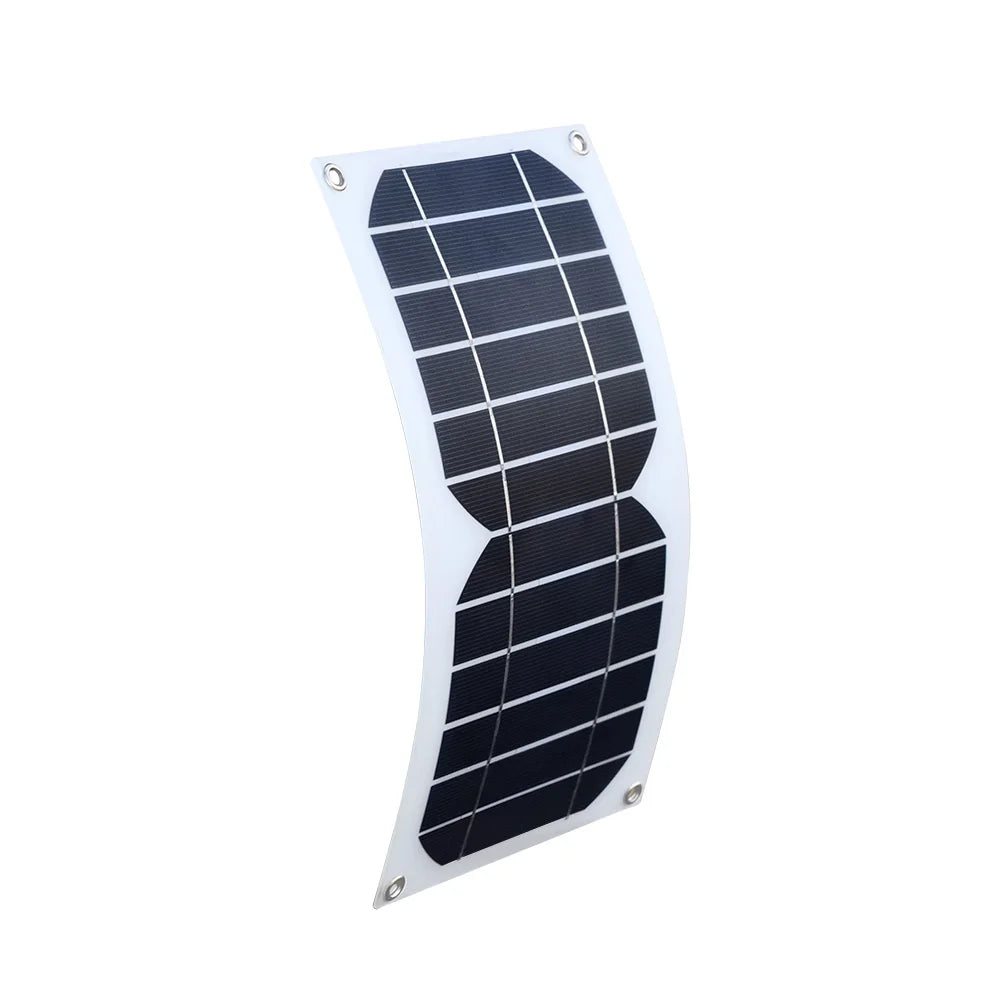 5W Solar Charger Flexible Solar Panel 5V 1A USB Output Solar Power Charging For Outdoor Camping Mobile Phone USB-charged Device