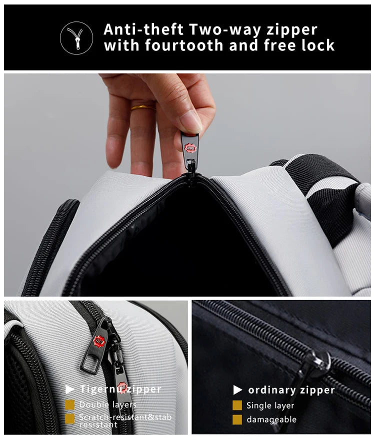Tigernu 17inch Backpack Male Anti-theft Men Backpack Travel Bags Waterproof Nylon Backpack Bags Men Student Schoolbags Knapsack