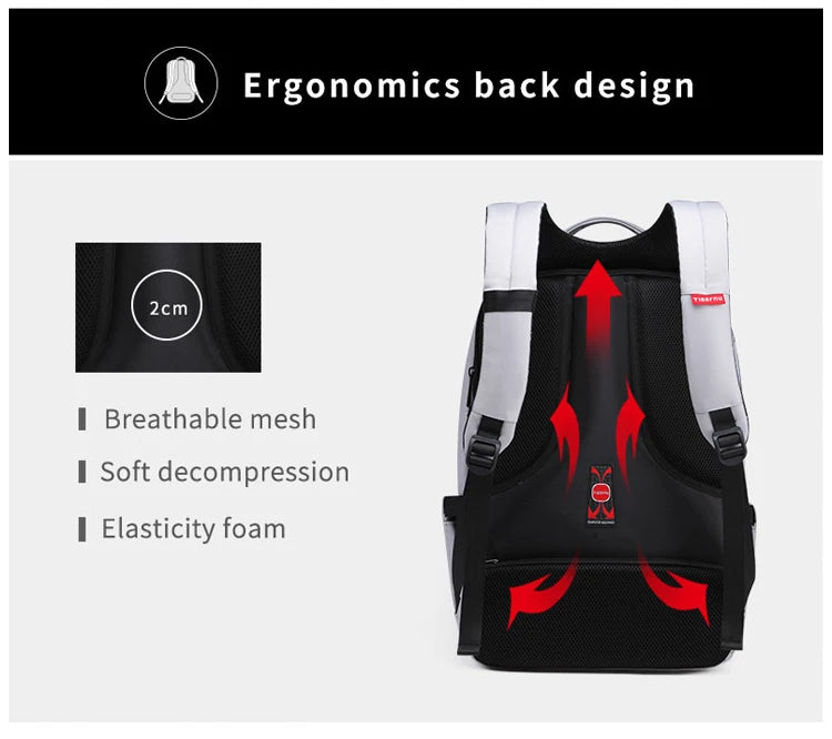 Tigernu 17inch Backpack Male Anti-theft Men Backpack Travel Bags Waterproof Nylon Backpack Bags Men Student Schoolbags Knapsack