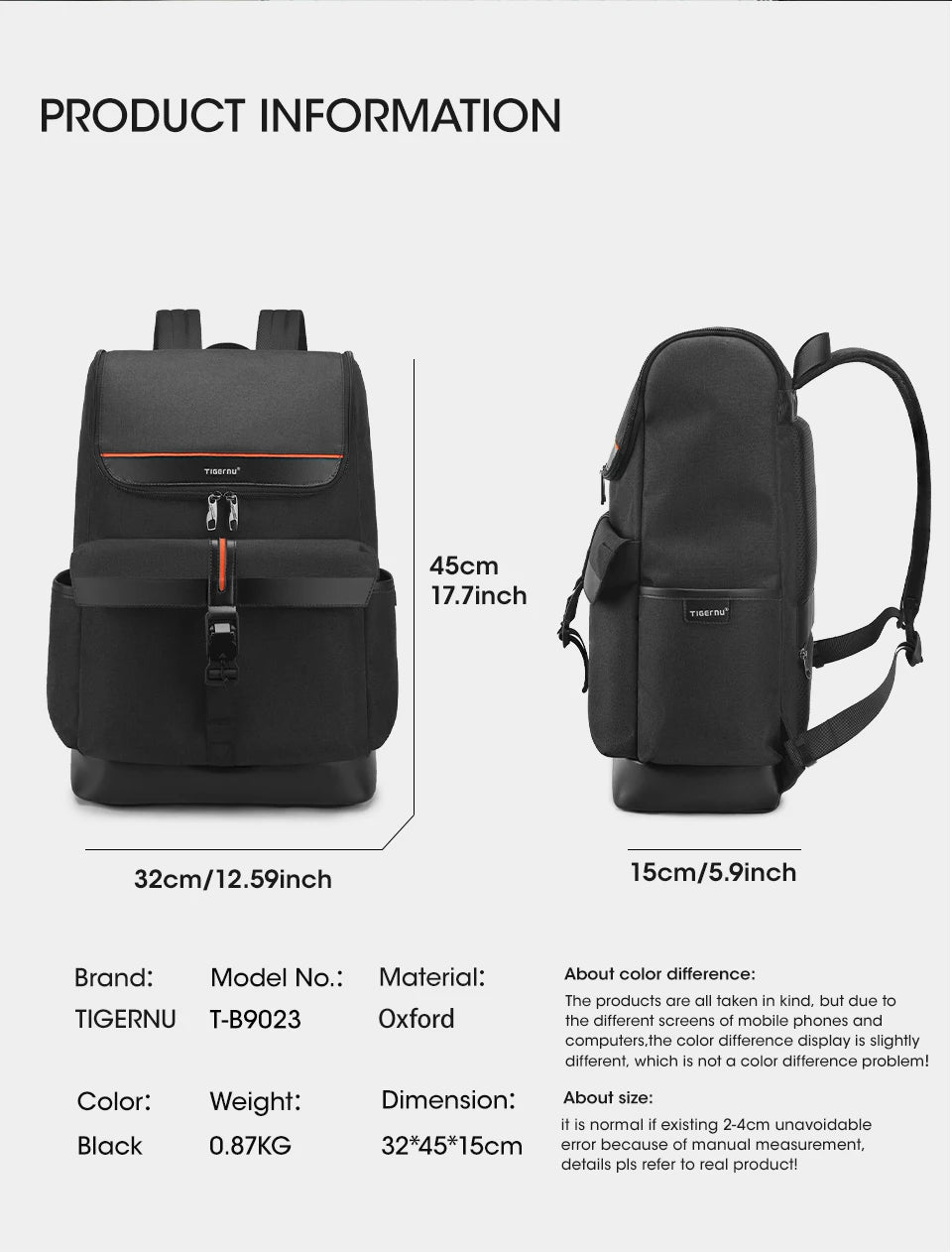 Tigernu Unique High Quality 15.6inch Laptop Backpack Men Casual Waterproof Travel Backpack Fashion School Backpack For Teenagers