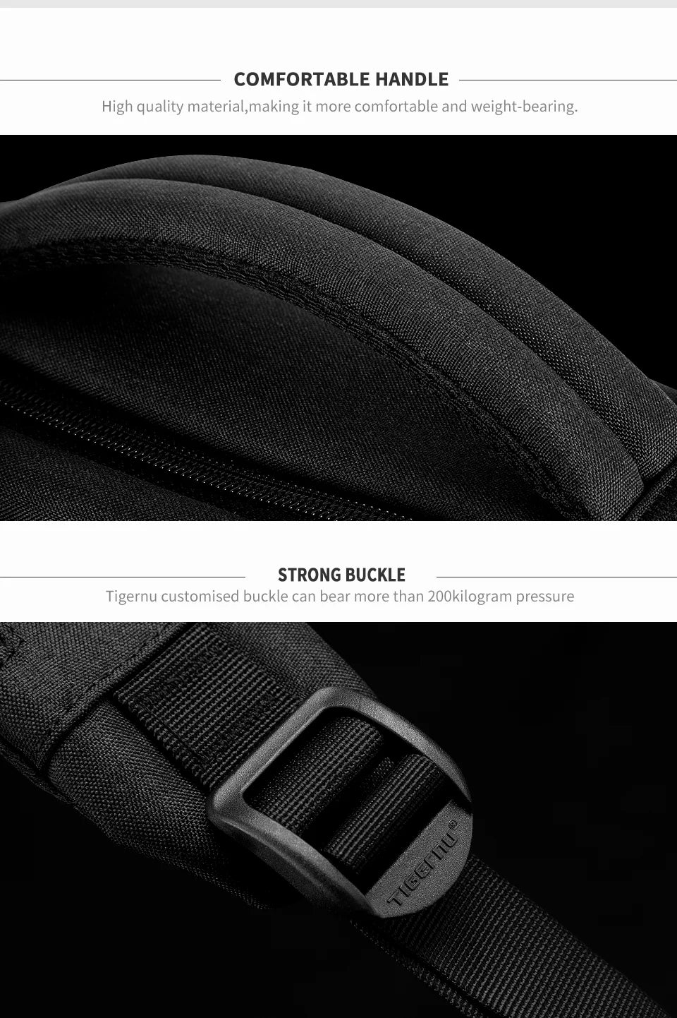 Tigernu Men's Backpack Fashion Travel Backpacks Male Anti Theft USB Charging 15.6 Laptop Backpack Waterproof School Bags For Men