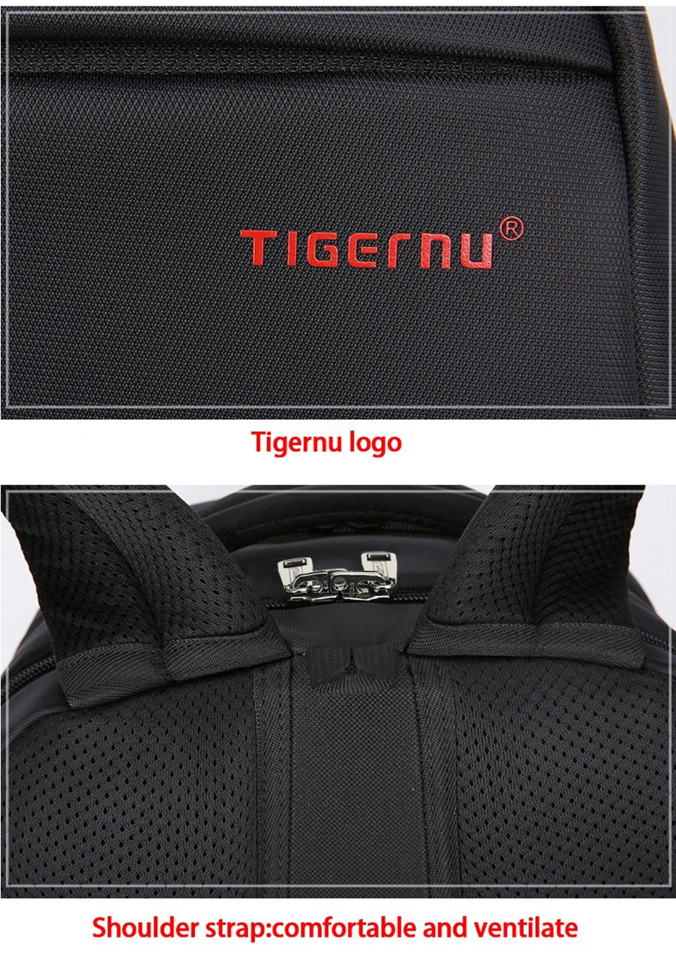 Tigernu Men Backpack Women 15-17inch Backpack Waterproof Laptop Backpack Bag Casual Male Mochila Travel School Backpacks For Men