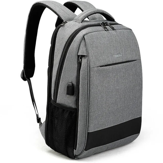 Tigernu Men's Backpack Fashion Travel Backpacks Male Anti Theft USB Charging 15.6 Laptop Backpack Waterproof School Bags For Men