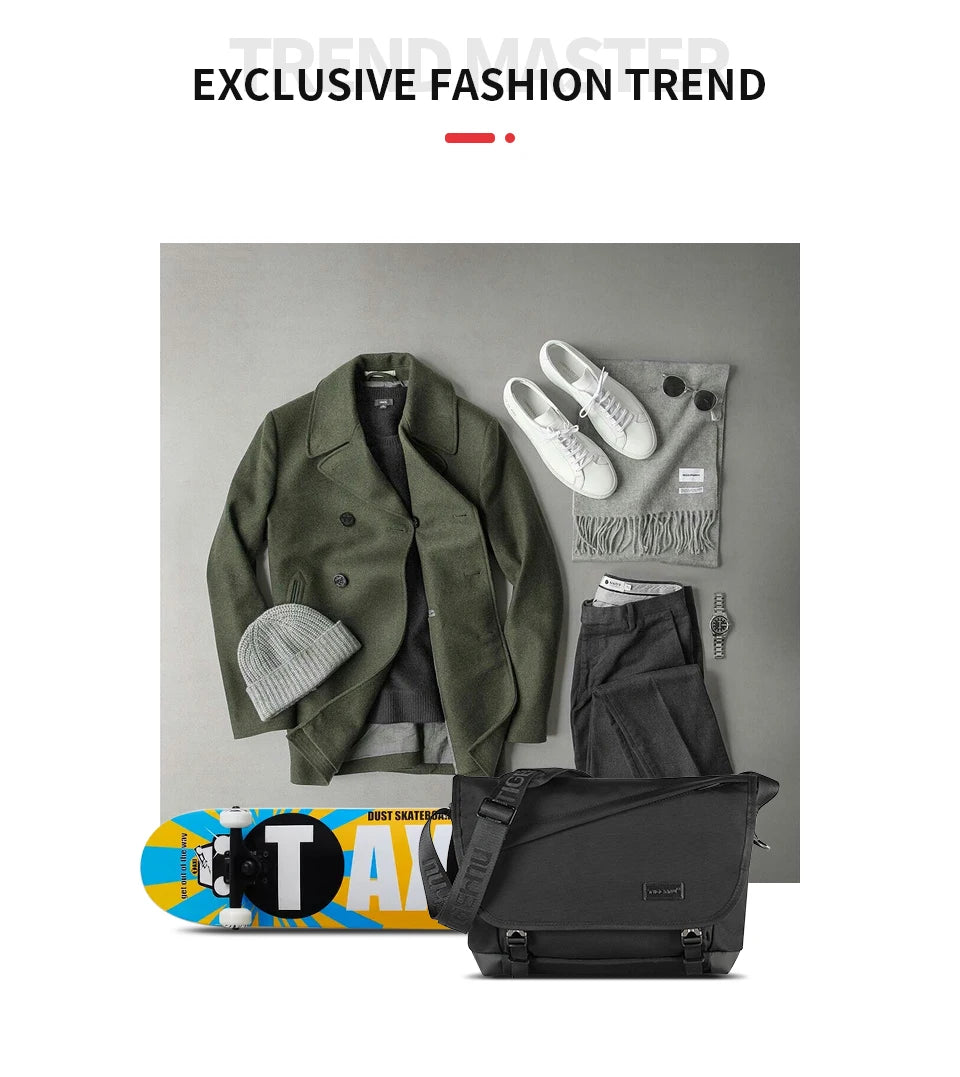 Tigernu Men Messenger Bags Shoulder Bag Light Weight Chest Bags For Men Casual Sling Bag Male Crossbody Bag Laptop Bag Messenger