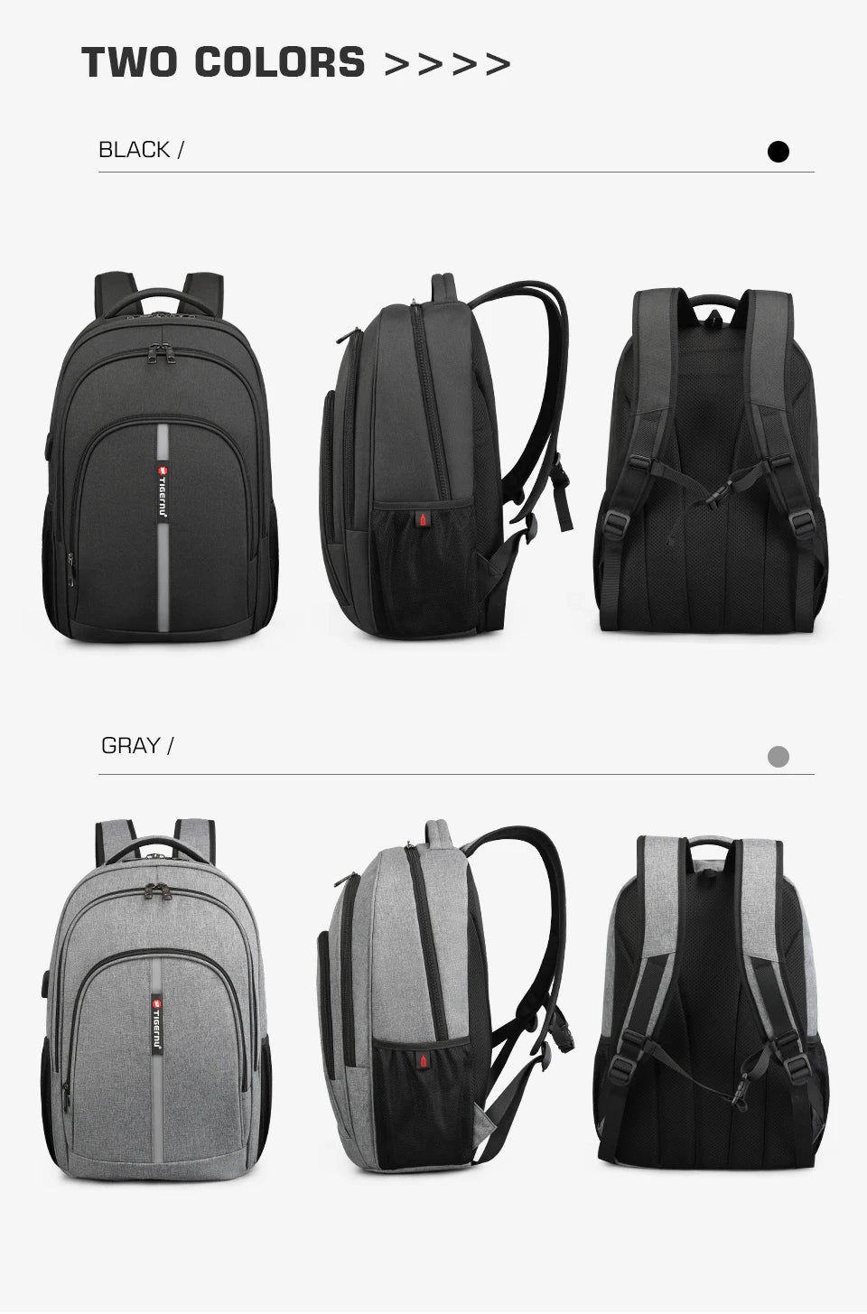 Tigernu Men Backpack 14-15.6inch Laptop Backpack Anti Theft Backpacks Bags For Men College Schoolbag Male Travel Bags Knapsack