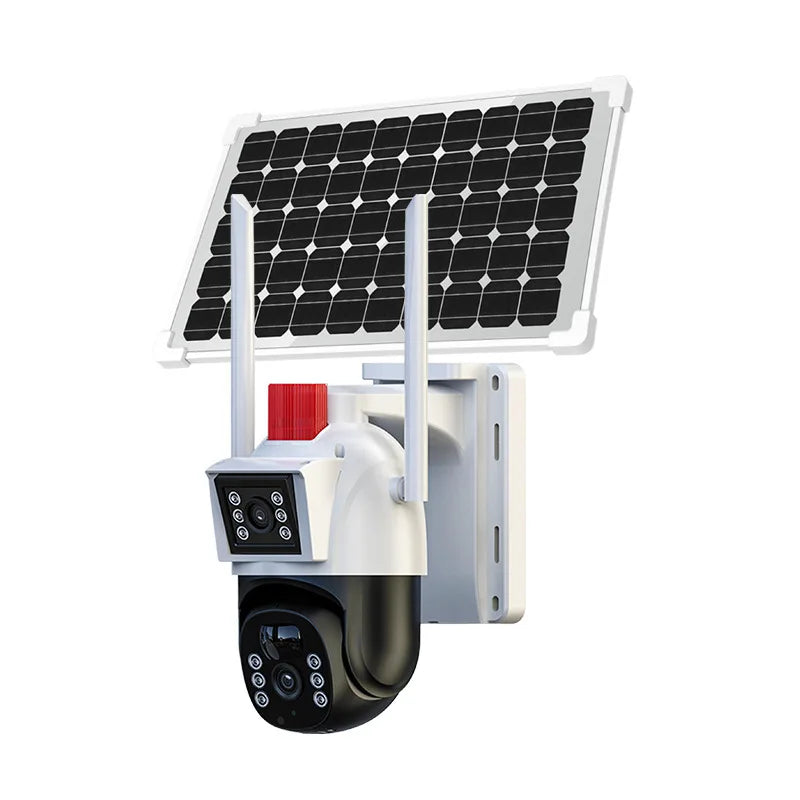 Eseecloud 4K 4G SIM Card Dual Lens Color Night Vision PIR Detect AI IP Solar Surveillance CCTV PTZ Camera