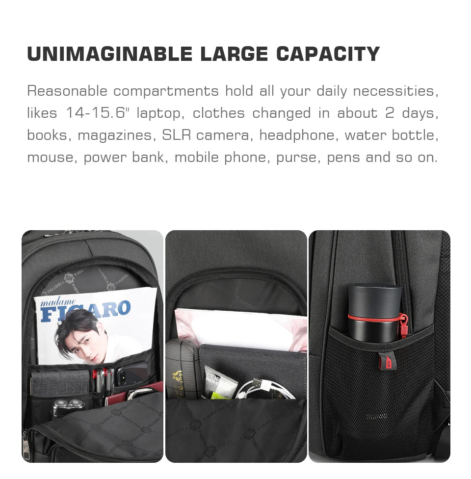 Tigernu Men Backpack 14-15.6inch Laptop Backpack Anti Theft Backpacks Bags For Men College Schoolbag Male Travel Bags Knapsack