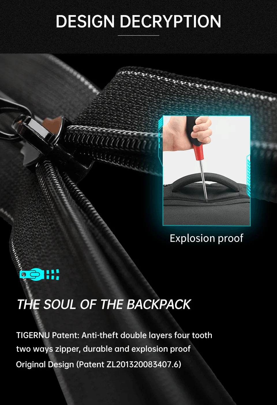 Tigernu Men's Backpack Fashion Travel Backpacks Male Anti Theft USB Charging 15.6 Laptop Backpack Waterproof School Bags For Men
