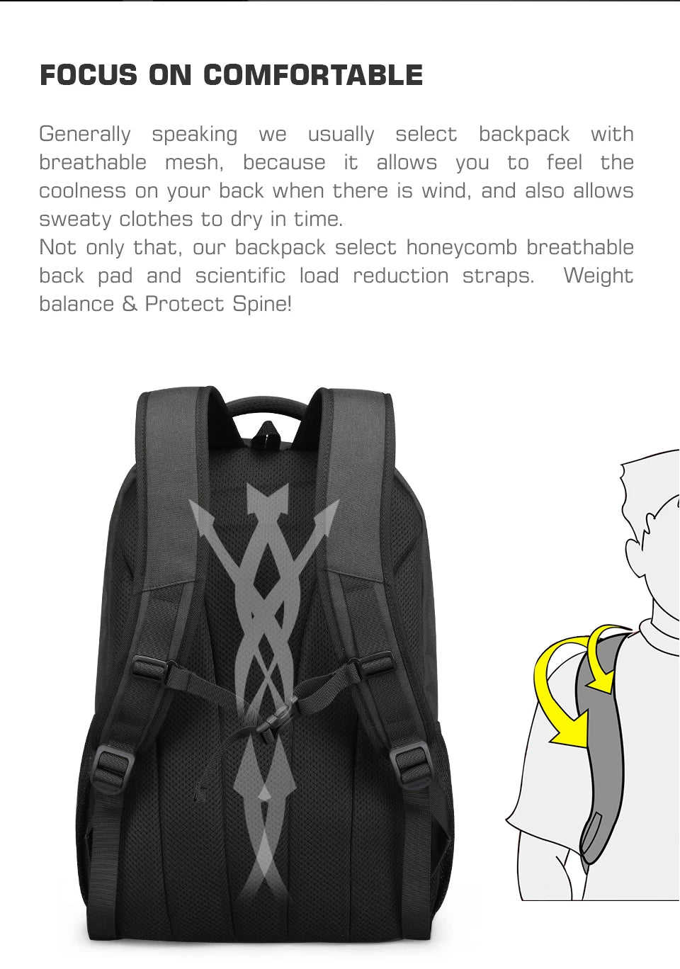 Tigernu Men Backpack 14-15.6inch Laptop Backpack Anti Theft Backpacks Bags For Men College Schoolbag Male Travel Bags Knapsack
