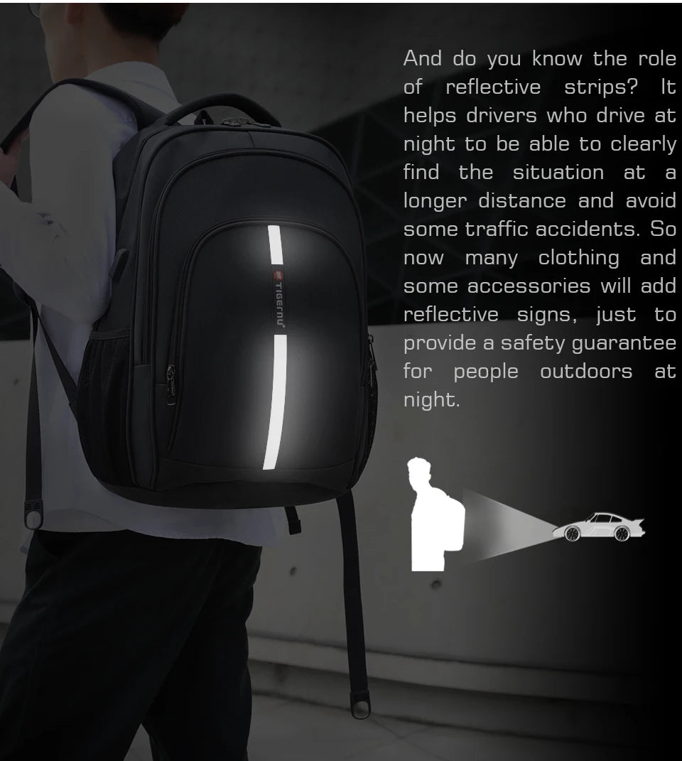 Tigernu Men Backpack 14-15.6inch Laptop Backpack Anti Theft Backpacks Bags For Men College Schoolbag Male Travel Bags Knapsack