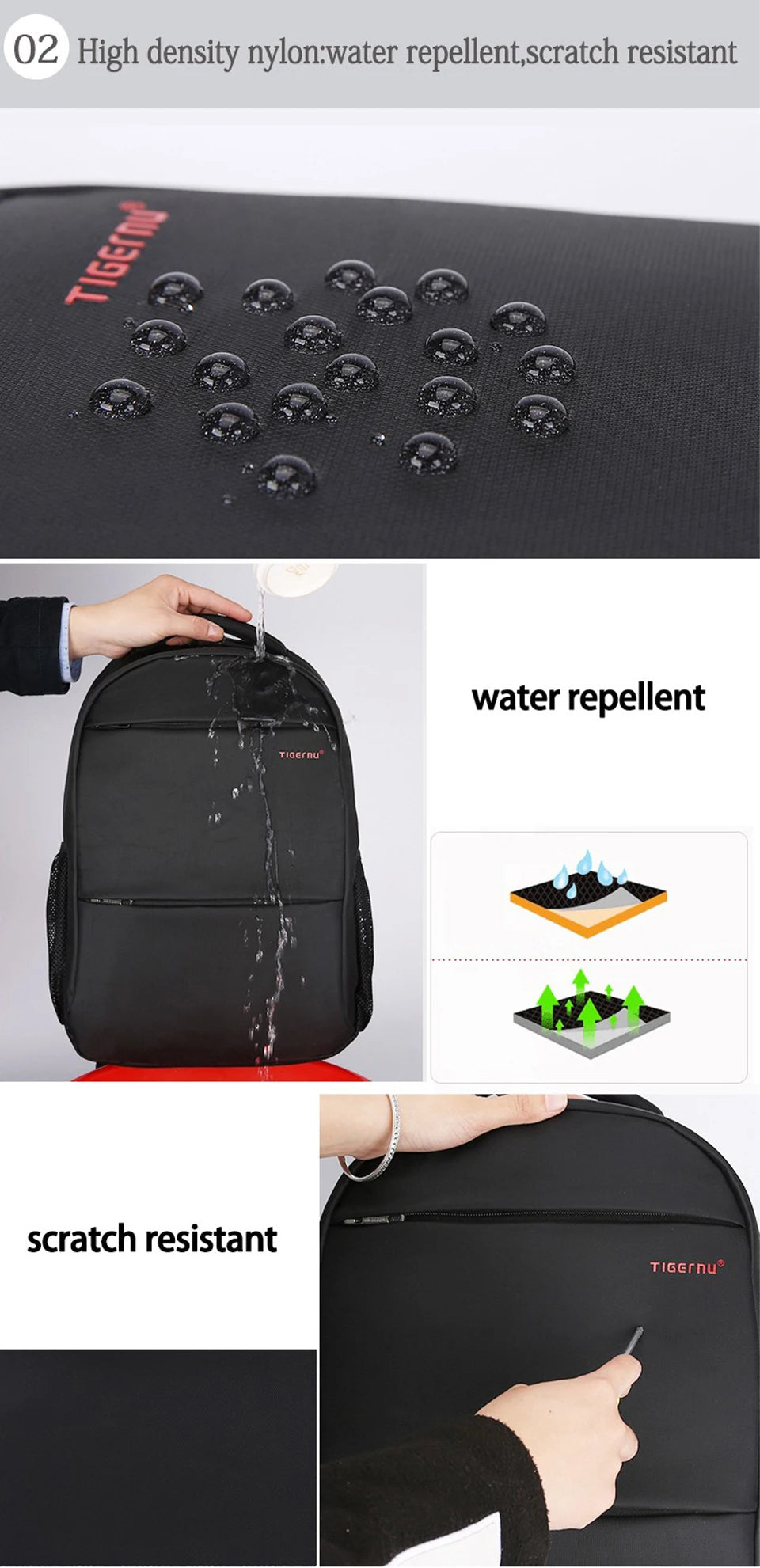 Tigernu Men Backpack Women 15-17inch Backpack Waterproof Laptop Backpack Bag Casual Male Mochila Travel School Backpacks For Men
