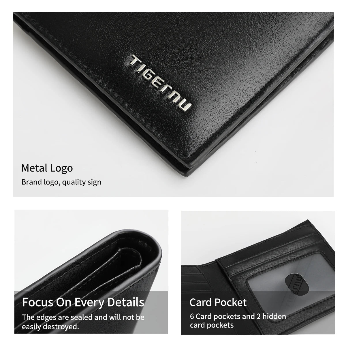 Tigernu High Quality Wallets Men Thin Money Purse Male Business Card Holder For Men Fashion PU Wallet Short Purse Light Card Bag