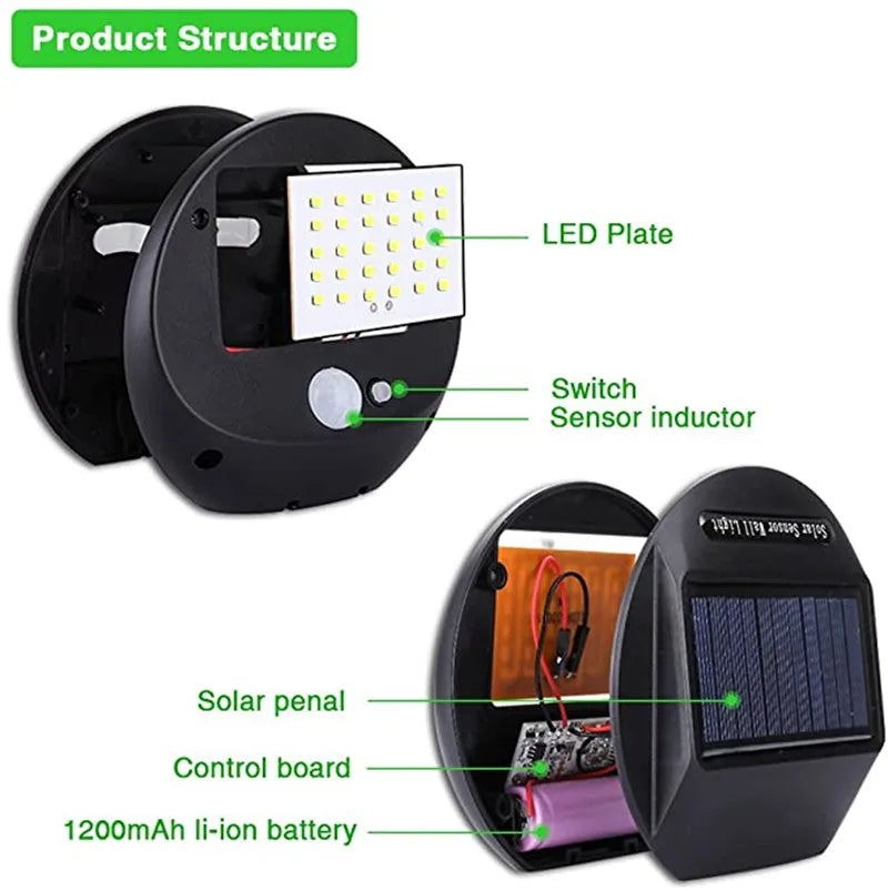 Solar Power PIR Motion Sensor Wall Light Outdoor Waterproof Energy Saving Street Yard Path Home Garden Security Lamp 30 LEDs