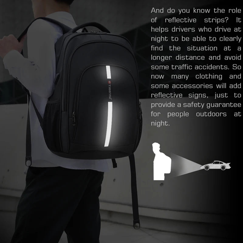 Tigernu Men Backpack 14-15.6inch Laptop Backpack Anti Theft Backpacks Bags For Men College Schoolbag Male Travel Bags Knapsack