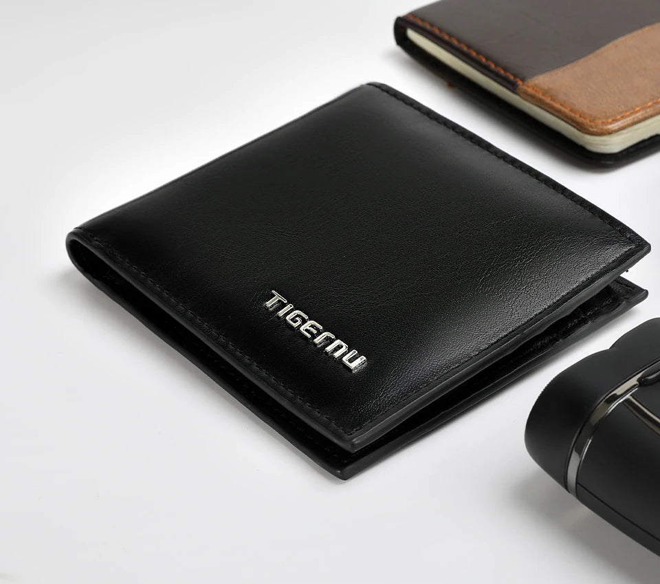 Tigernu High Quality Wallets Men Thin Money Purse Male Business Card Holder For Men Fashion PU Wallet Short Purse Light Card Bag