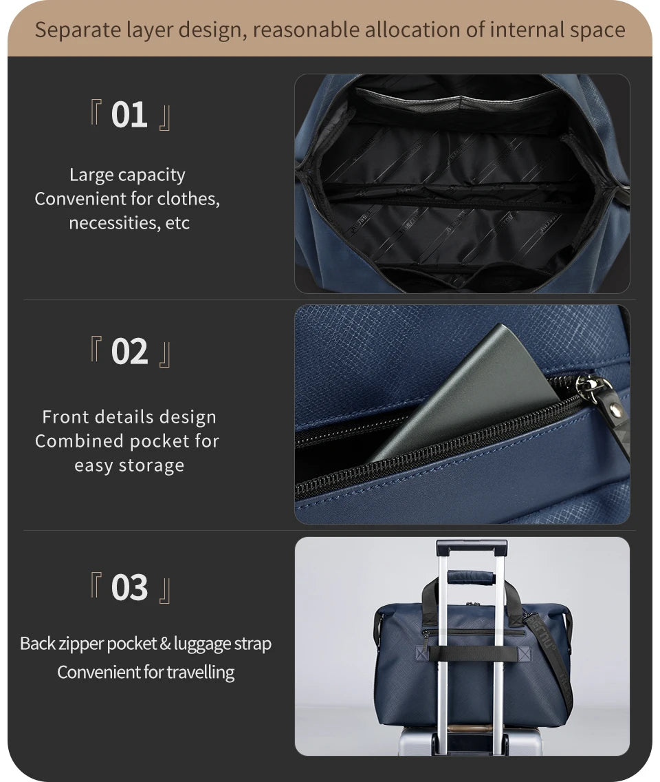 Tigernu Men Travel Bags Large Capacity Bag Luggage Men Duffel Bag Travel Tote Bags Weekend Bag Travel Handbag Connect Series