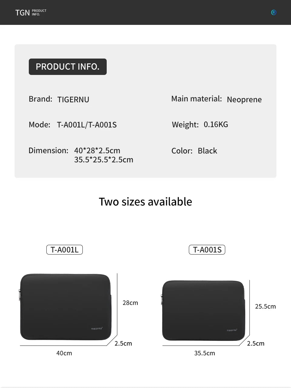 Tigernu Inner Bags 14 15inch Laptop Sleeve Case Carrying Case Shockproof Notebook Bags For Men Women Tablet Cover Bag