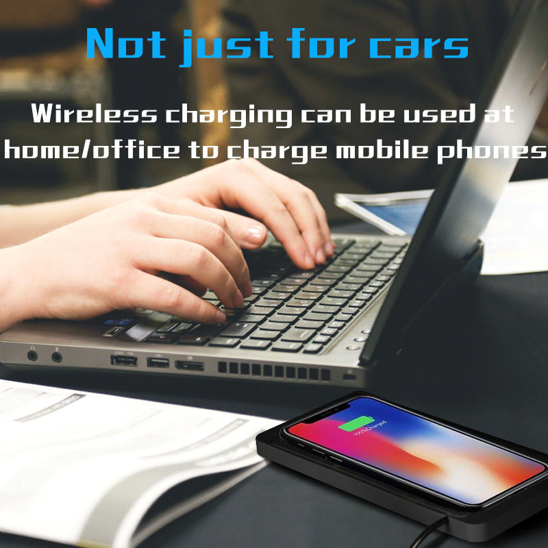 15W Wireless Car Charger Pad Non-Slip Qi Fast Charging for Android & iPhone 11/12/13/14 - Vehicle Phone Charger
