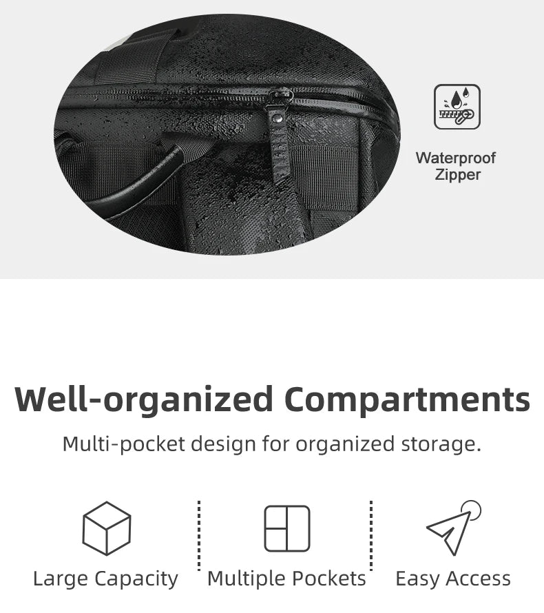 HK Roll-top Travel Backpack Expandable Business Backpack for Men 15.6 Inch Laptop Bag Casual Commute Daypack Computer Men's Bag
