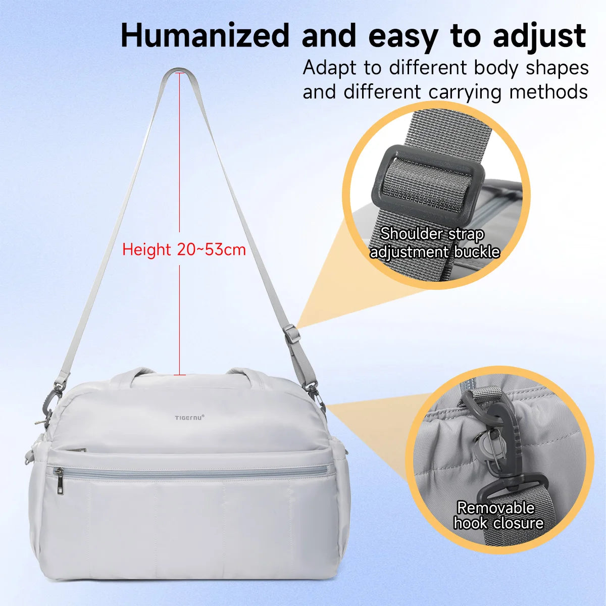 Tigernu Women Tote Bags Large Capacity Handbag Female Bags Lightweight Travel Duffle Bag Large Capacity Storage Luggage Handbag