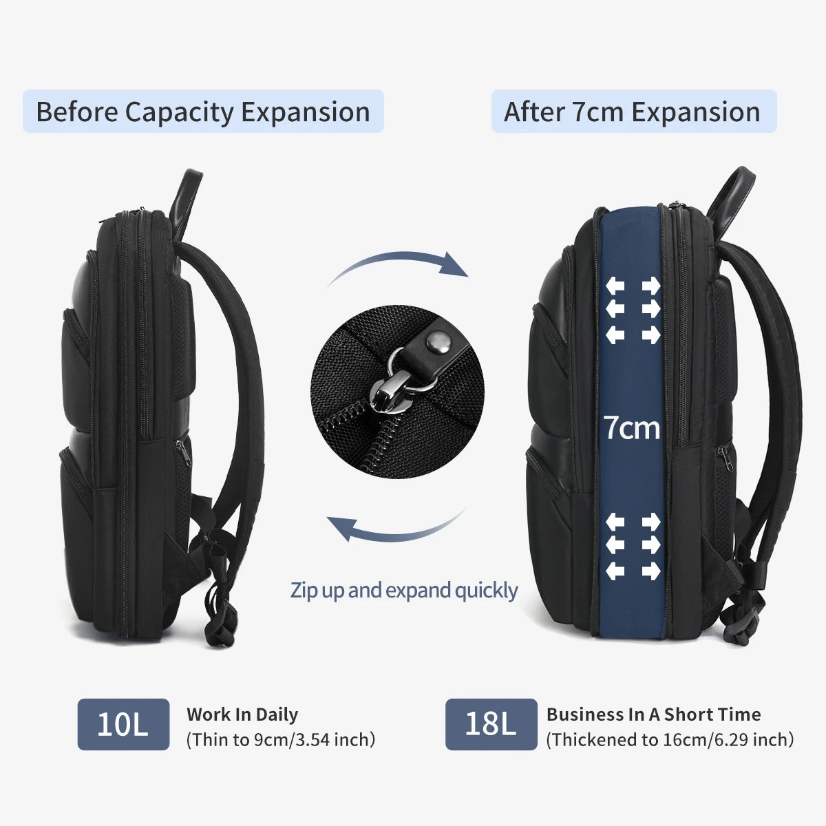 Tigernu Backpack Men Travel Backpack Thin Backpack Male Laptop Backpack Expandable Bag For School Outdoor Business Bags Knapsack