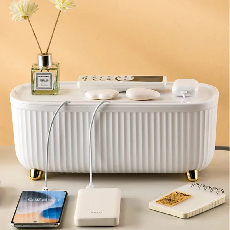Nordic Plug Board Storage Box Cable Wire Organizer Case Socket Wireless WiFi Router Bracelet Desktop Data Line Plug Holder Shelf