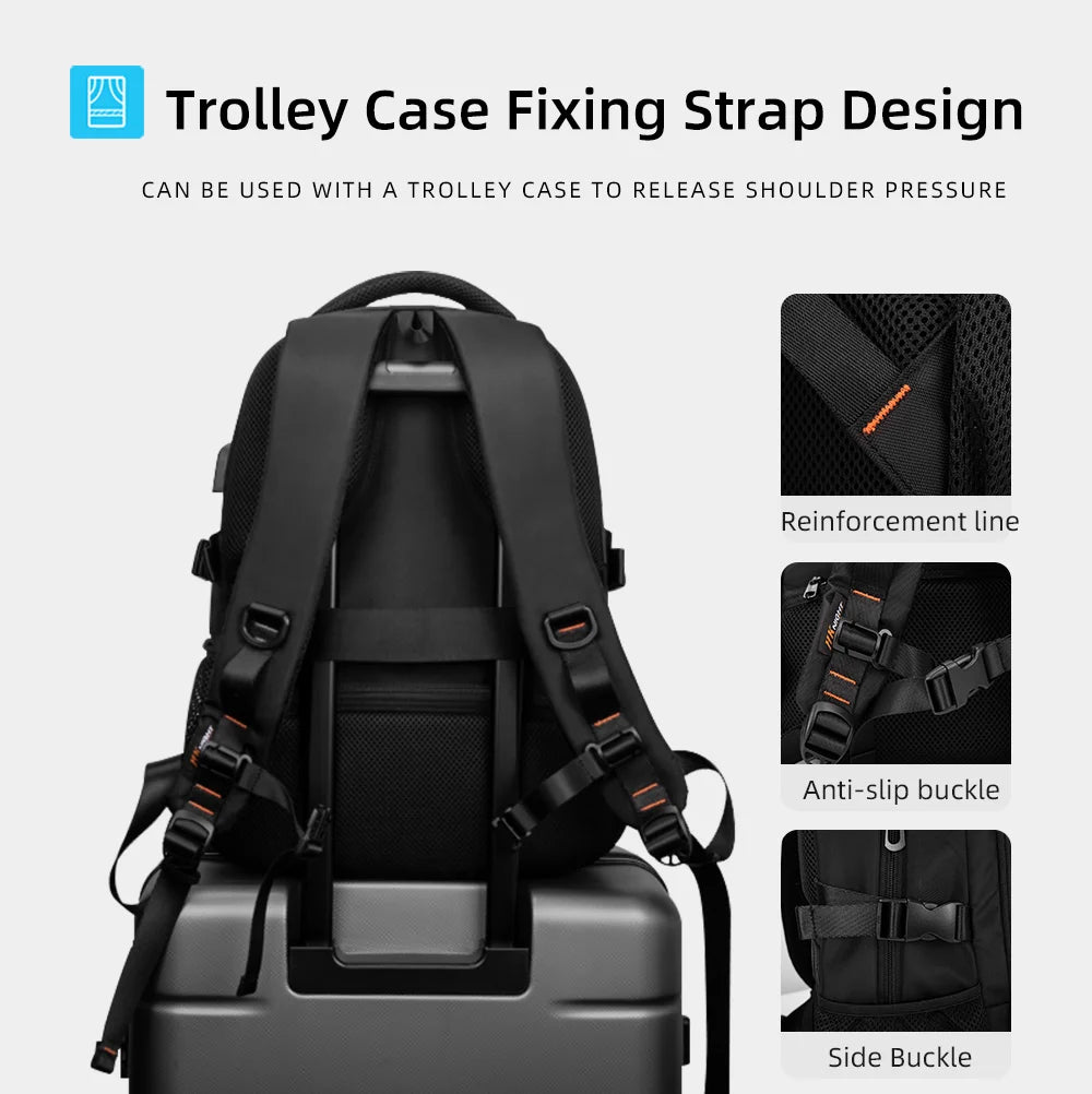 HK Casual 15.6 inch Laptop Backpack Men Large Capacity School Bags Business Travel Backpack Student Sports Backpack YKK Zippers
