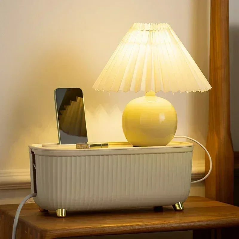 Nordic Plug Board Storage Box Cable Wire Organizer Case Socket Wireless WiFi Router Bracelet Desktop Data Line Plug Holder Shelf