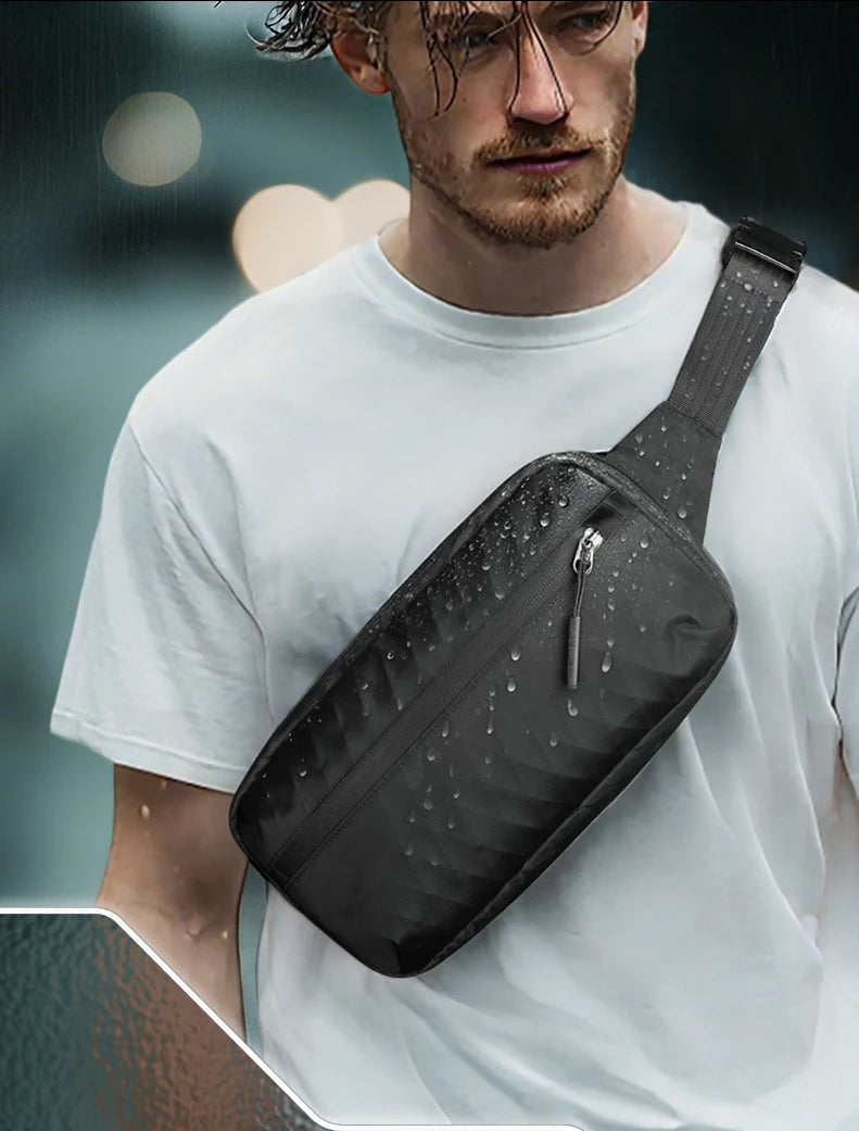 HK Sling Bag for Men X-Pac Fabric Crossbody Bag Small Men's Shoulder Bag Waterproof Chest Bag Ultra-light Fanny Pack Phone Pouch