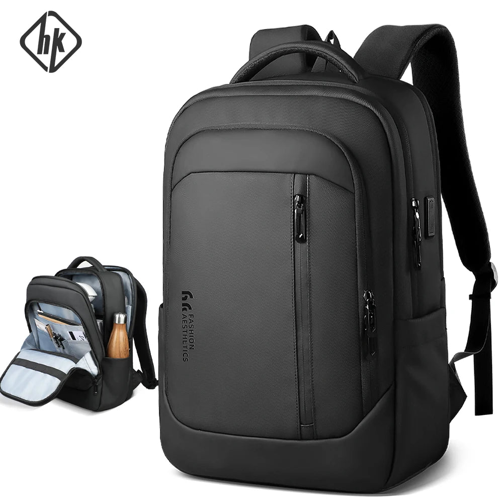 HK New Design Travel Backpack Men Large Business Backpack for Work Commute Oxford Waterproof Backpacks 17" Laptop Bags with USB